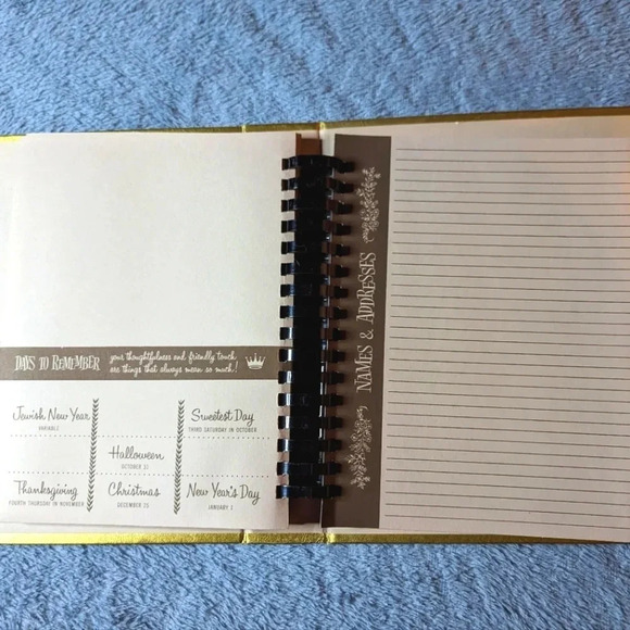 Hallmark Thoughtfulness Album-Vintage 60s gold scrapbook/Card Organizer-Pockets - Picture 6 of 15